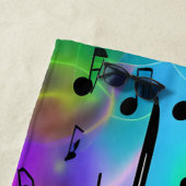 Name hinzufügen, Farbige Musikanmerke Strandtuch (Beispiel)