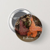 Name hinzufügen: Farbige Starfish/Sea Star Foto 3 Button (Vorne & Hinten)