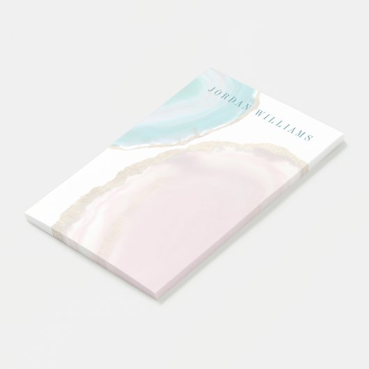 Name hinzufügen| Gem Stones I Post-it Klebezettel (angewinkelt)