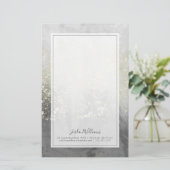 Name hinzufügen| Glitzer Briefpapier (Stehend Vorderseite)