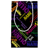 Name hinzufügen, glücklich Geburtstag kleine Gesch Geschenktüte (Vorderseite)