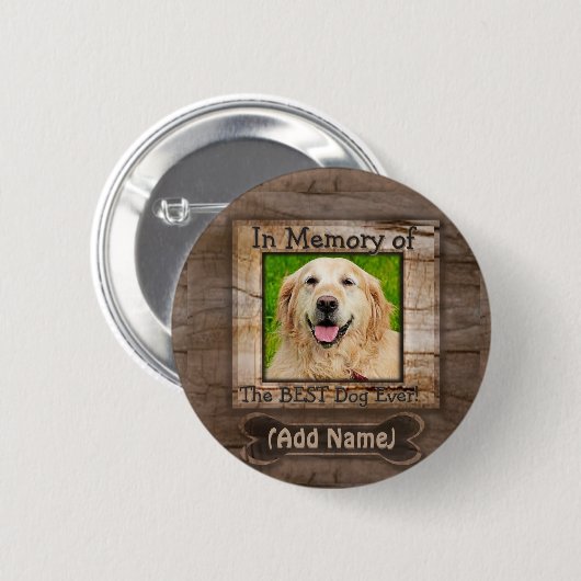 Name hinzufügen | Hundememorial Button (Vorne & Hinten)