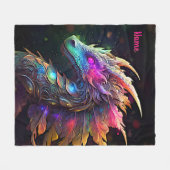 Name hinzufügen, Iridescent Dragon Fleecedecke (Vorderseite (Horizontal))