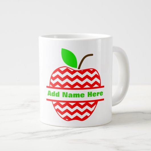 Name hinzufügen - Jumbo-Tasse (Vorderseite Rechts)