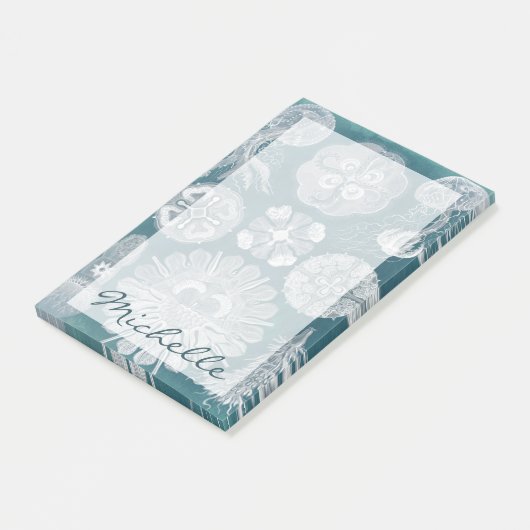 Name hinzufügen| Konzept der Meereswelt IV Post-it Klebezettel (angewinkelt)