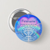 Name hinzufügen | Memorial | Rainbow Heart Button (Vorne & Hinten)