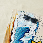 Name hinzufügen, Miniatur Schnauzer Splashing Wave Strandtuch (Beispiel)