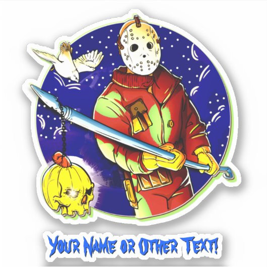 Name hinzufügen, Monster-Schwert-Schädeltaube mask Aufkleber (Vorderseite)