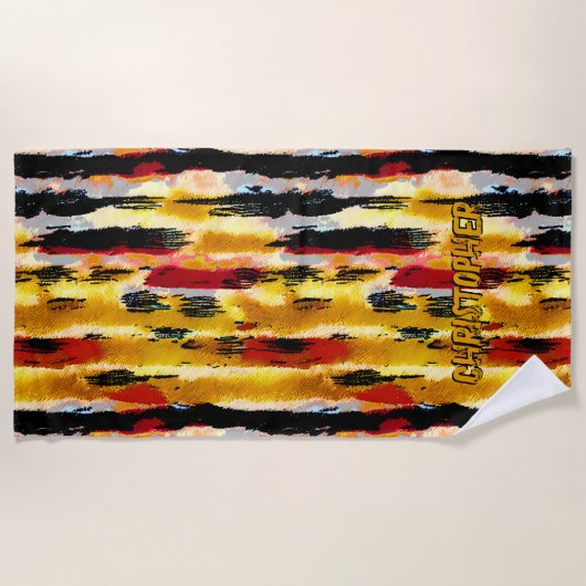 Name hinzufügen, Natürliche Stammbaumbraun Strandtuch (Vorderseite)