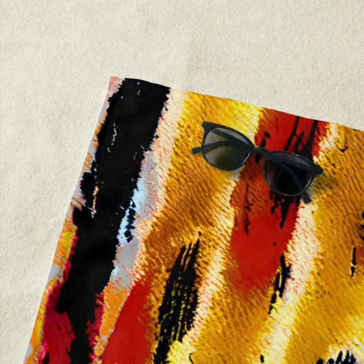 Name hinzufügen, Natürliche Stammbaumbraun Strandtuch (Beispiel)