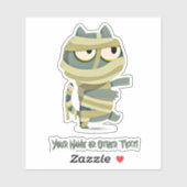 Name hinzufügen, Niedlich Katzenkätzchen Mummy Zom Aufkleber (Blatt)