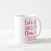 Name hinzufügen oder Text Lasse es zu Yoga Funny Kaffeetasse (VorderseiteRechts)