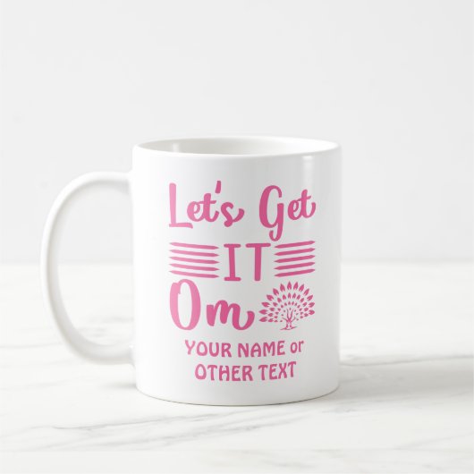 Name hinzufügen oder Text Lasse es zu Yoga Funny Kaffeetasse (Links)