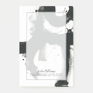 Name hinzufügen  Onyx Gesture - Schwarze Pinselst Post-it Klebezettel