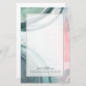 Name hinzufügen| Pastel Scribe - Aquarell Briefpapier (Vorne/Hinten)