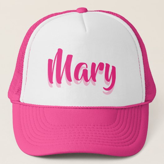 Name hinzufügen. Personalisieren Sie Trucker Hat Truckerkappe (Vorderseite)