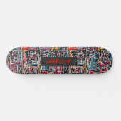 Name hinzufügen, Red Blue Yellow Skateboard (Horizontal)
