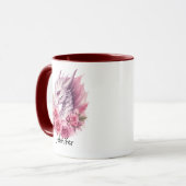 Name hinzufügen, Rosa Drache mit Blume Tasse (Vorderseite Links)