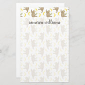 Name hinzufügen| Slots & Bananen - Muster Briefpapier (Vorne/Hinten)