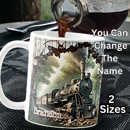 Name hinzufügen, Steam Train Breaking Out of Tasse