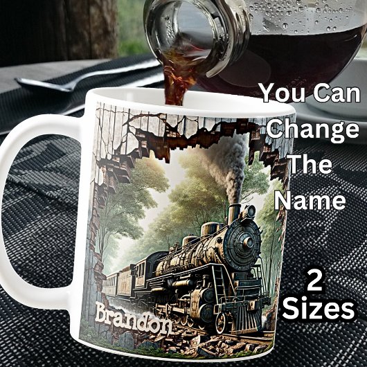 Name hinzufügen, Steam Train Breaking Out of Tasse
