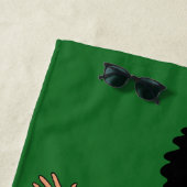 Name hinzufügen Strandtuch Grün/Weiß (Beispiel)