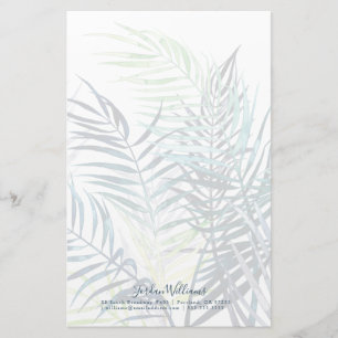 Name hinzufügen Twilight Palms - Tropische Blät Briefpapier