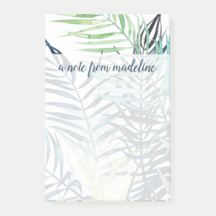 Name hinzufügen  Twilight Palms - Tropische Blät Post-it Klebezettel