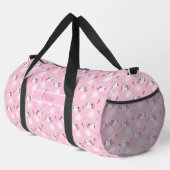 Name hinzufügen, Weichzeichnen Hübsch rosa Einhorn Duffle Bag (Rechte Ecke)