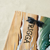 Name hinzufügen, Yorkshire Terrier, der in den Wel Strandtuch (Beispiel)