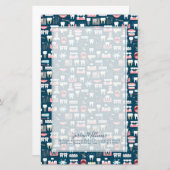 Name hinzufügen| Zahnklinik - Muster Briefpapier (Vorne/Hinten)