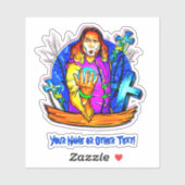 Name hinzufügen, Zauberassistent Kristallkugel Glo Aufkleber (Blatt)