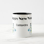 Name, HNY Happy New Year 11oz Retro Zweifarbige Tasse (Mittel)