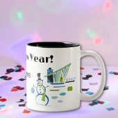 Name, HNY Happy New Year 11oz Retro Zweifarbige Tasse