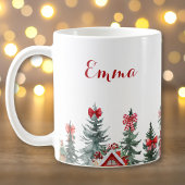 Name Ho Ho Ho Red Bow Weihnachtsbaum Geschenk Tass Kaffeetasse