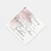 Name Hochzeitsprogramm Rose Blumenzitate Serviette (Ecke)
