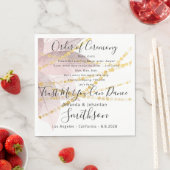 Name Hochzeitsprogramm Rose Gold Funny Quotes Serviette (Beispiel)