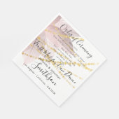 Name Hochzeitsprogramm Rose Gold Funny Quotes Serviette (Ecke)