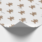 Name, Holiday Gingerbread Man Pattern 30-in x 10-f Geschenkpapier (Ecke)