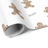 Name, Holiday Gingerbread Man Pattern 30-in x 10-f Geschenkpapier (Rolleneckpunkt)