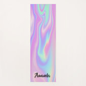 Name Holographic Pink Ombre Gift Idea Yogamatte (Vorderseite)
