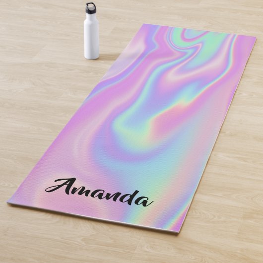 Name Holographic Pink Ombre Gift Idea Yogamatte (Beispiel)