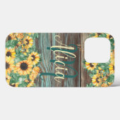 Name Holz und Sonnenblumen Case-Mate iPhone Hülle (Rückseite (Horizontal))