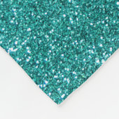 Name Hot Rosa Glitzer Leopard Türkis Glitzer Fleecedecke (Ecke)