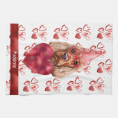 Name Hund Lover Valentine Geschenk Cocker Spaniel Geschirrtuch (Horizontal)