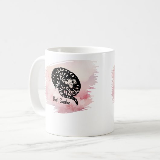 Name: "I Bite Bull Snake on Pink" Kaffeetasse (Vorderseite Links)