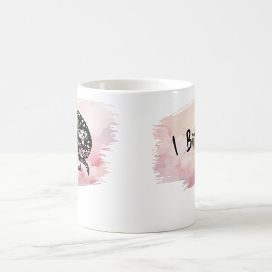 Name: "I Bite Bull Snake on Pink" Kaffeetasse (Mittel)