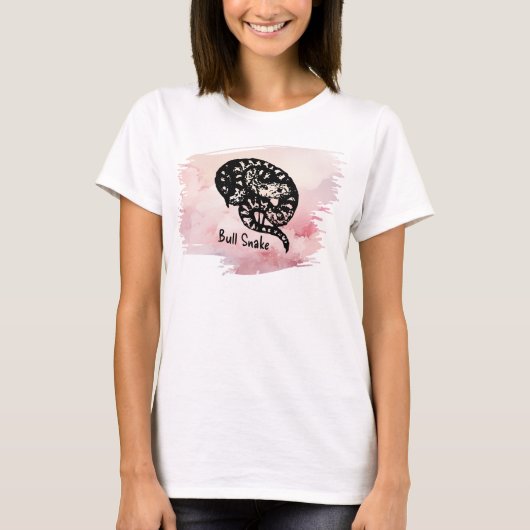 Name: "I Bite Bull Snake on Pink" T-Shirt (Vorderseite)