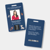 Name-ID-Logo für Mitarbeiter Ausweis (Vorder- & Rückseite)