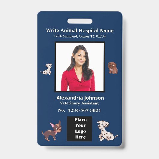 Name-ID-Logo für Mitarbeiter Ausweis (Vorderseite)